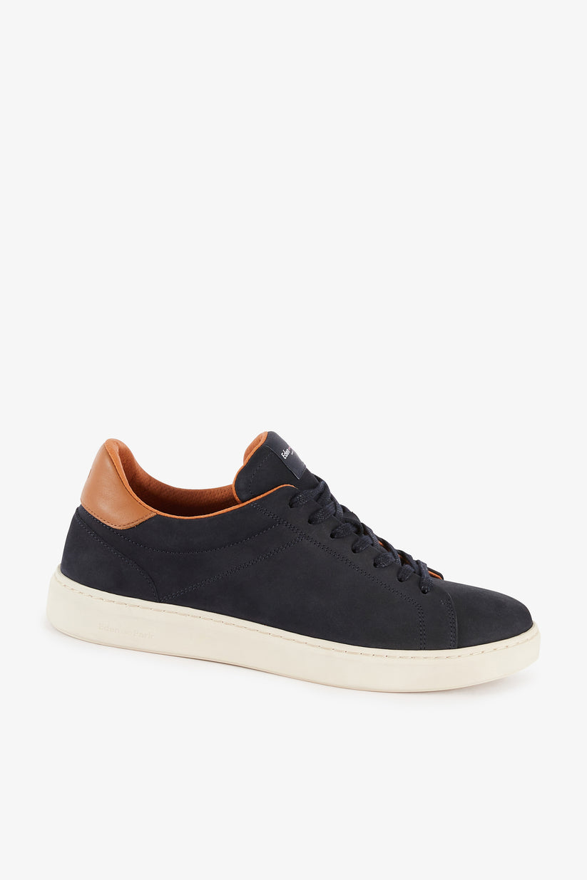 Eden Park Navy Blue Leather Trainers