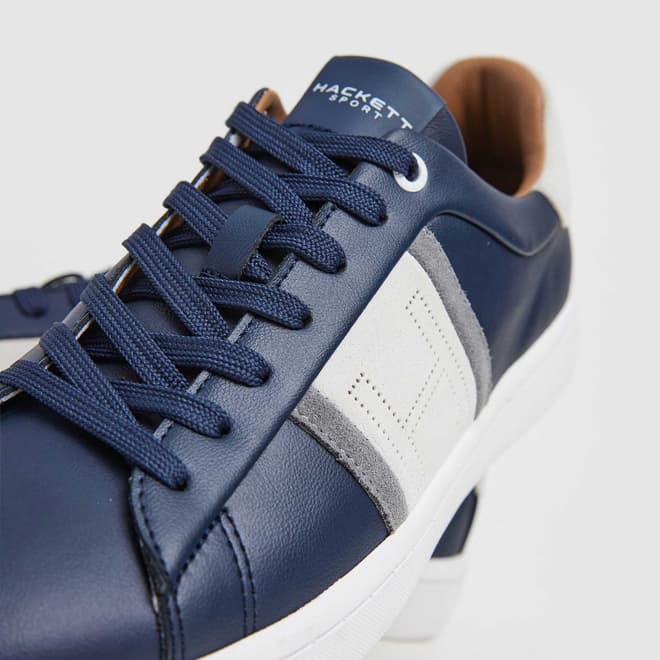 Hackett Classic Navy Trainers with Suede Details