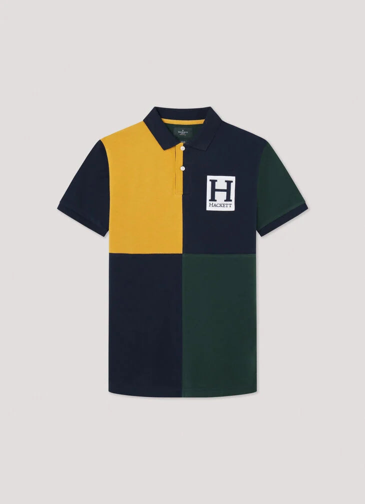 Hackett Classic Fit Heritage Navy/Gold Pique Polo