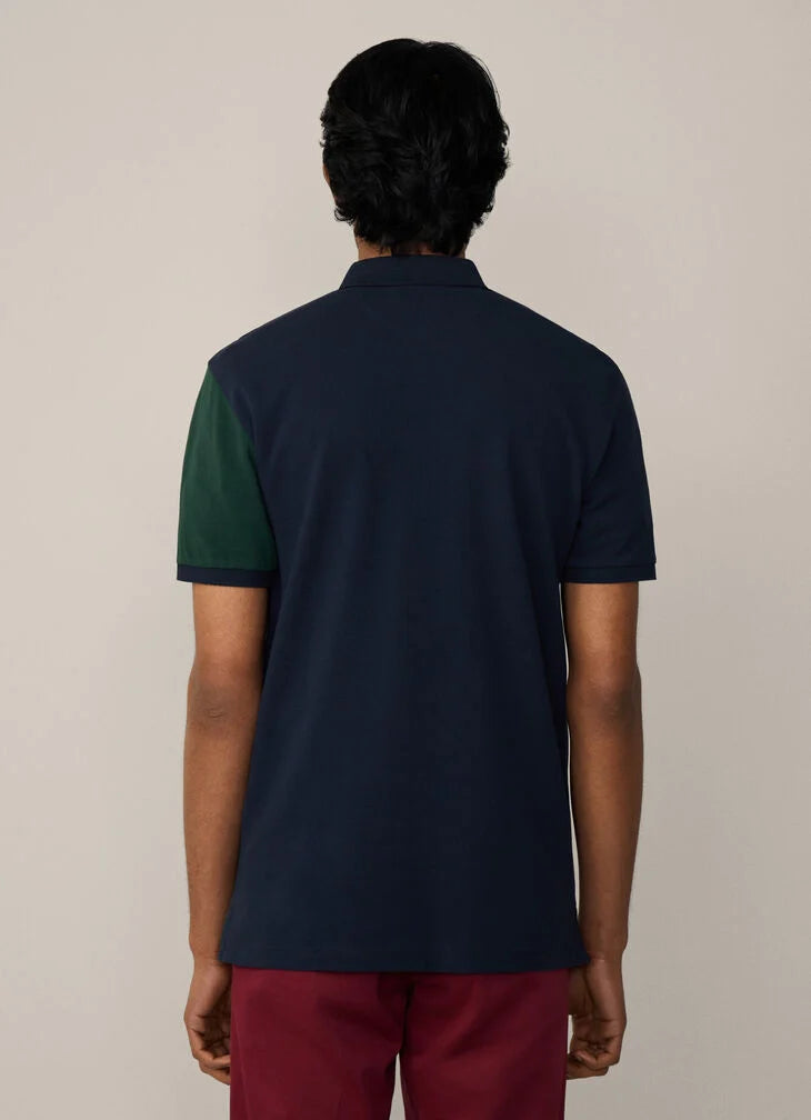 Hackett Classic Fit Heritage Navy/Gold Pique Polo