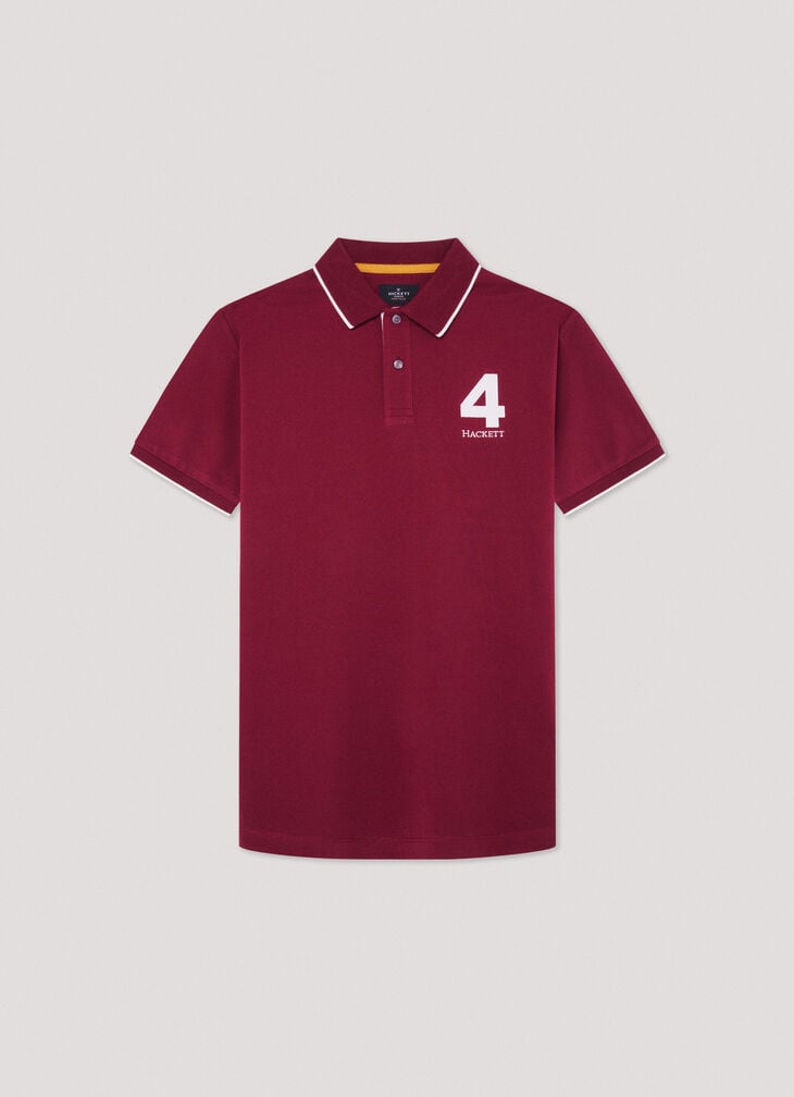 Hackett Classic Fit Heritage Winter Red Pique Polo