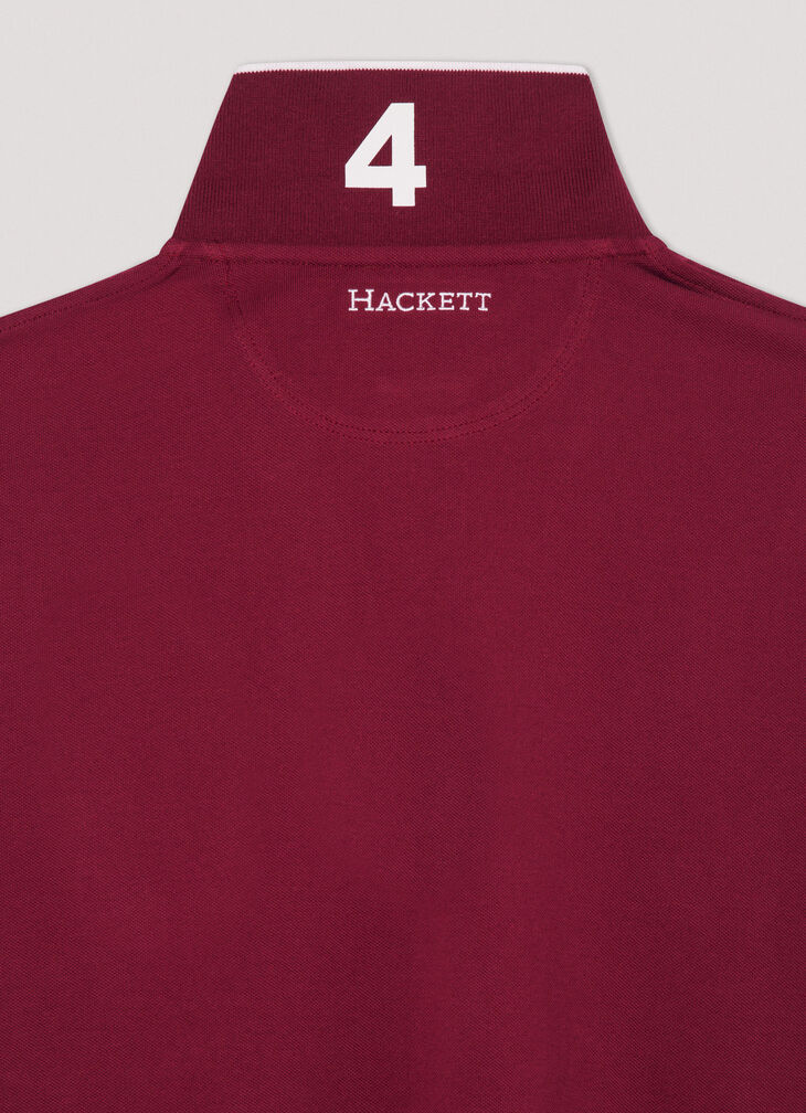 Hackett Classic Fit Heritage Winter Red Pique Polo