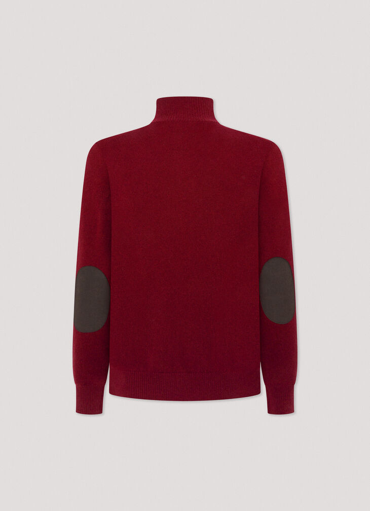 Hackett High Neck 1/2 Zip Winter Red Jumper