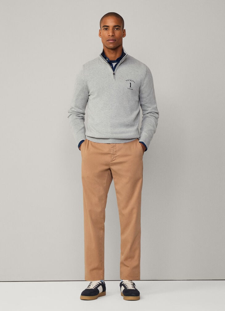 Hackett Knitted No.1 Quarter Zip Jumper