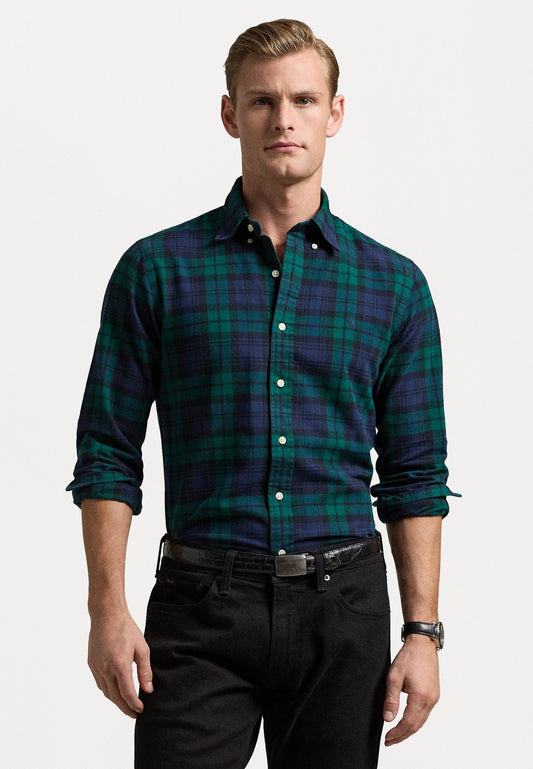 Polo Ralph Lauren Custom Fit Plaid Brushed Oxford Shirt