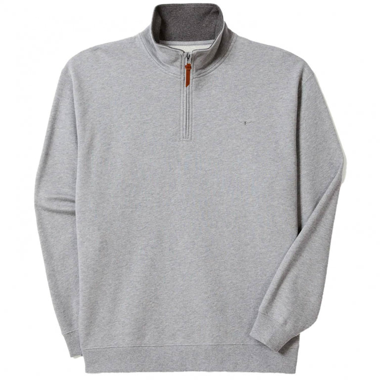 RM Williams 1/4 Zip Grey Marle Mulyungarie Fleece Sweatshirt