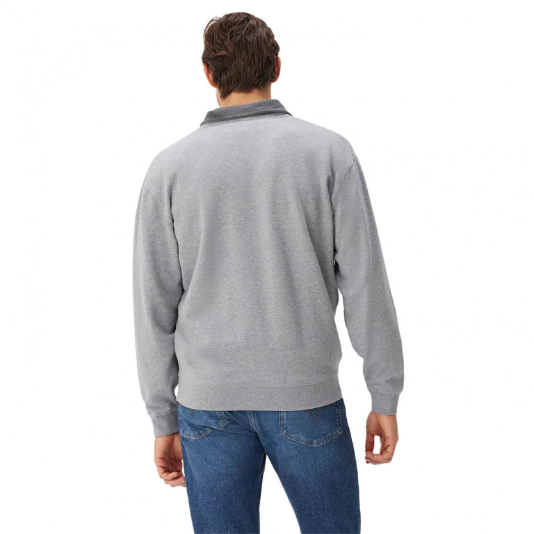 RM Williams 1/4 Zip Grey Marle Mulyungarie Fleece Sweatshirt