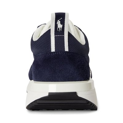 Polo Ralph Lauren Train 89 Suede and Oxford Trainer-Navy/Deckwash White