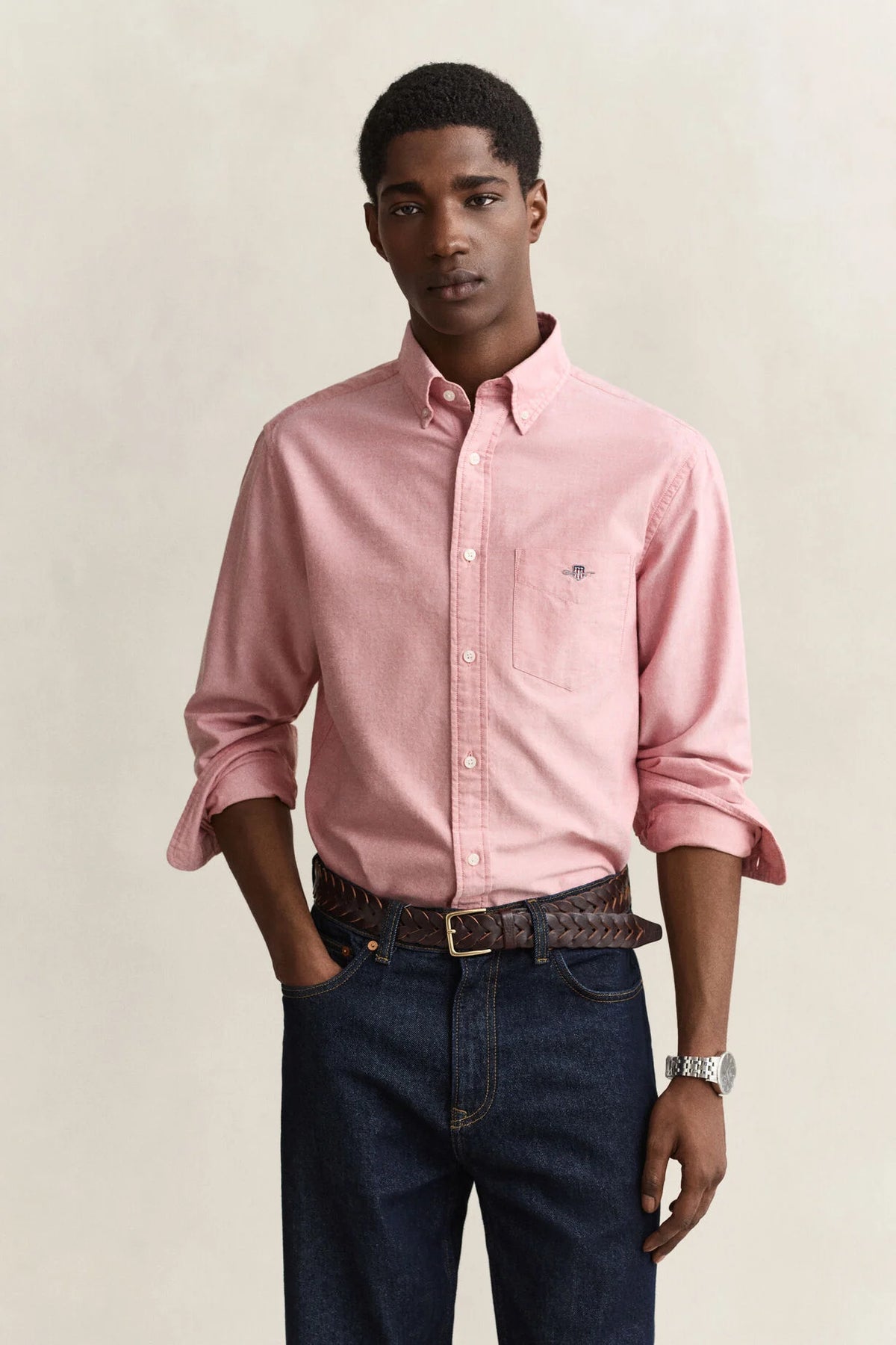 GANT Reg Fit Classic Oxford Shirt-Maple Fire