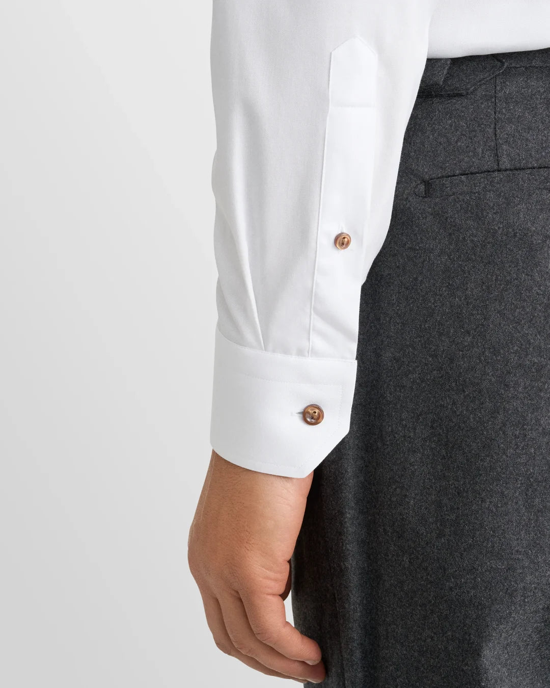 Eton Paisley Effect Signature Twill Contemporary Fit Shirt-White
