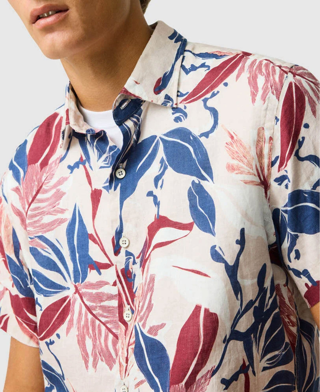 Rodd & Gunn Saltwater Creek Sports Fit SS Linen Shirt-Beige