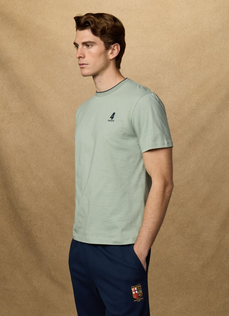 Hackett Heritage Classic Fit Number T-Shirt - Sage Green