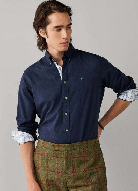 Hackett London Tailored Fit Multi Trim Flannel Shirt-Old Navy