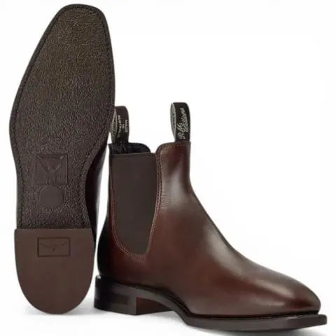 RM Williams Chocolate Raisin Pull-Up Leather Comfort Craftsman Boots
