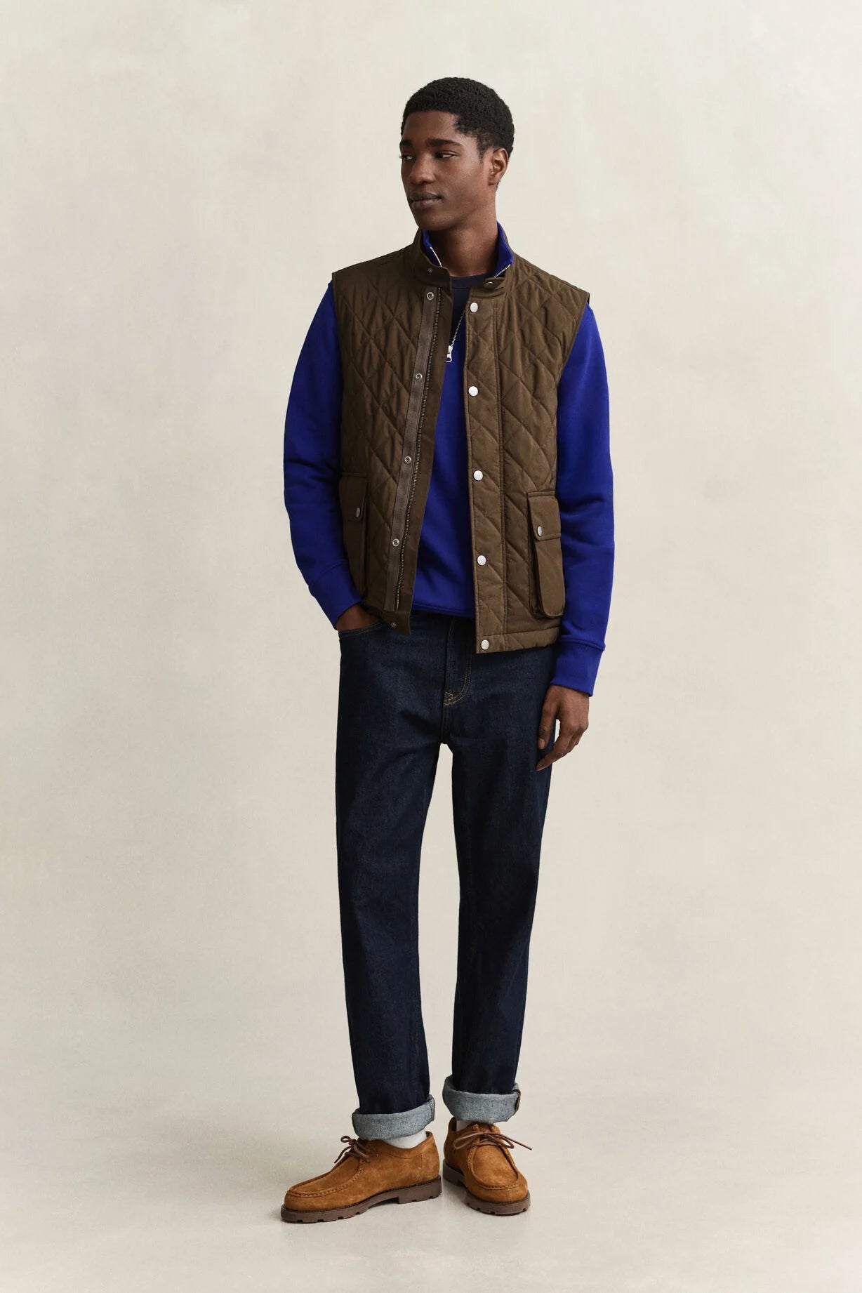 GANT Shield Half-Zip Sweatshirt-Crisp Blue
