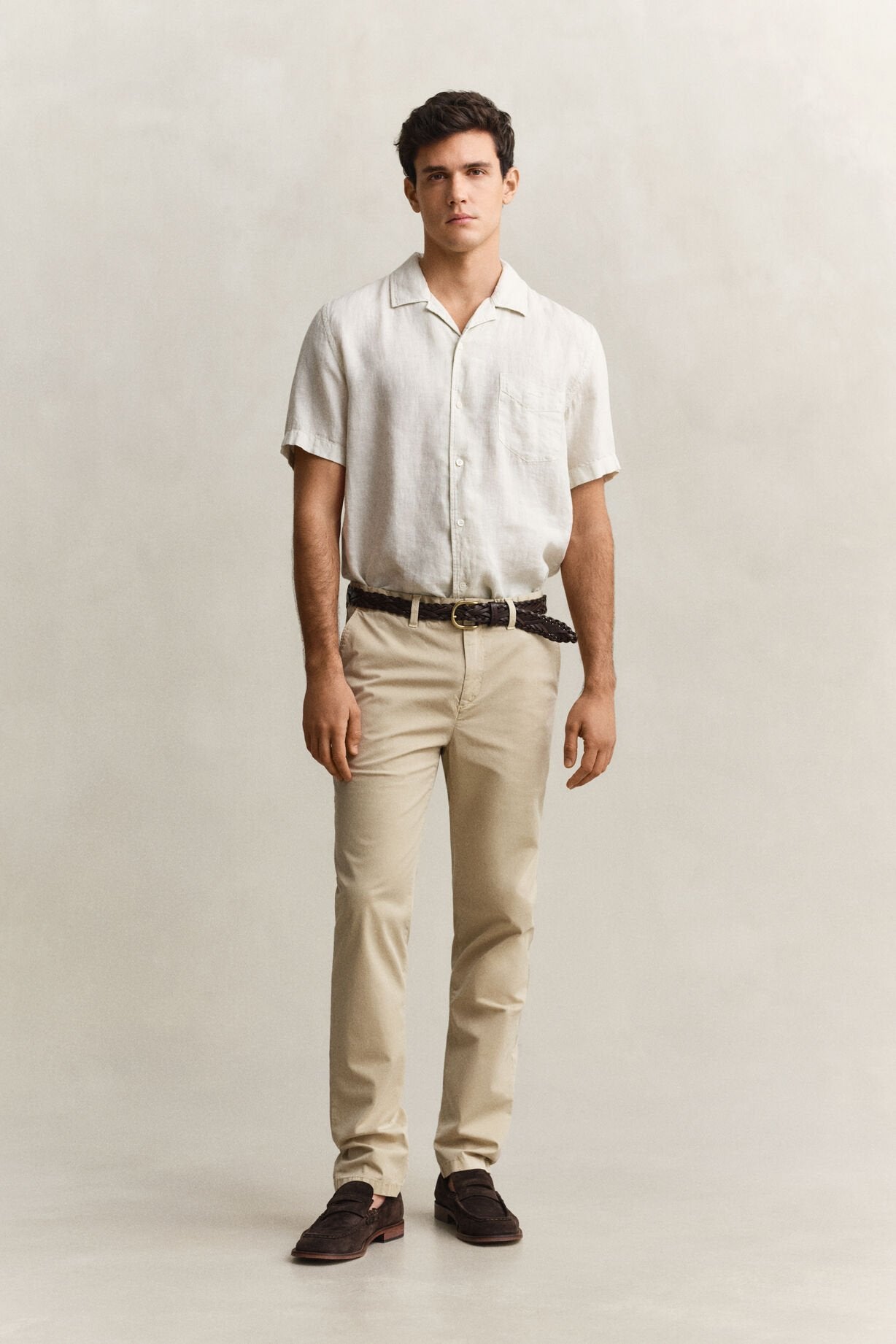 GANT Slim Fit Sunfaded Chinos-Oat Beige