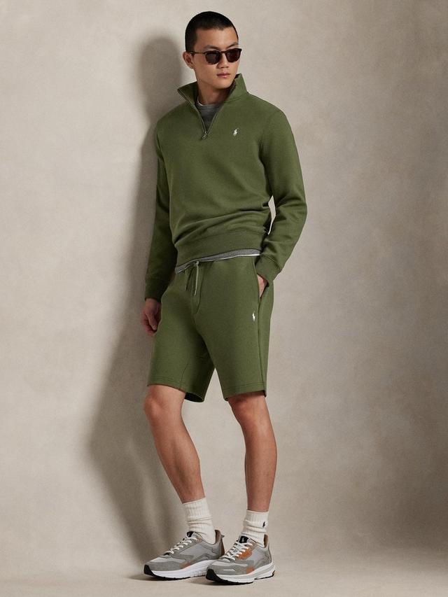 Polo Ralph Lauren Double-Knit Quarter-Zip Pullover-Olive