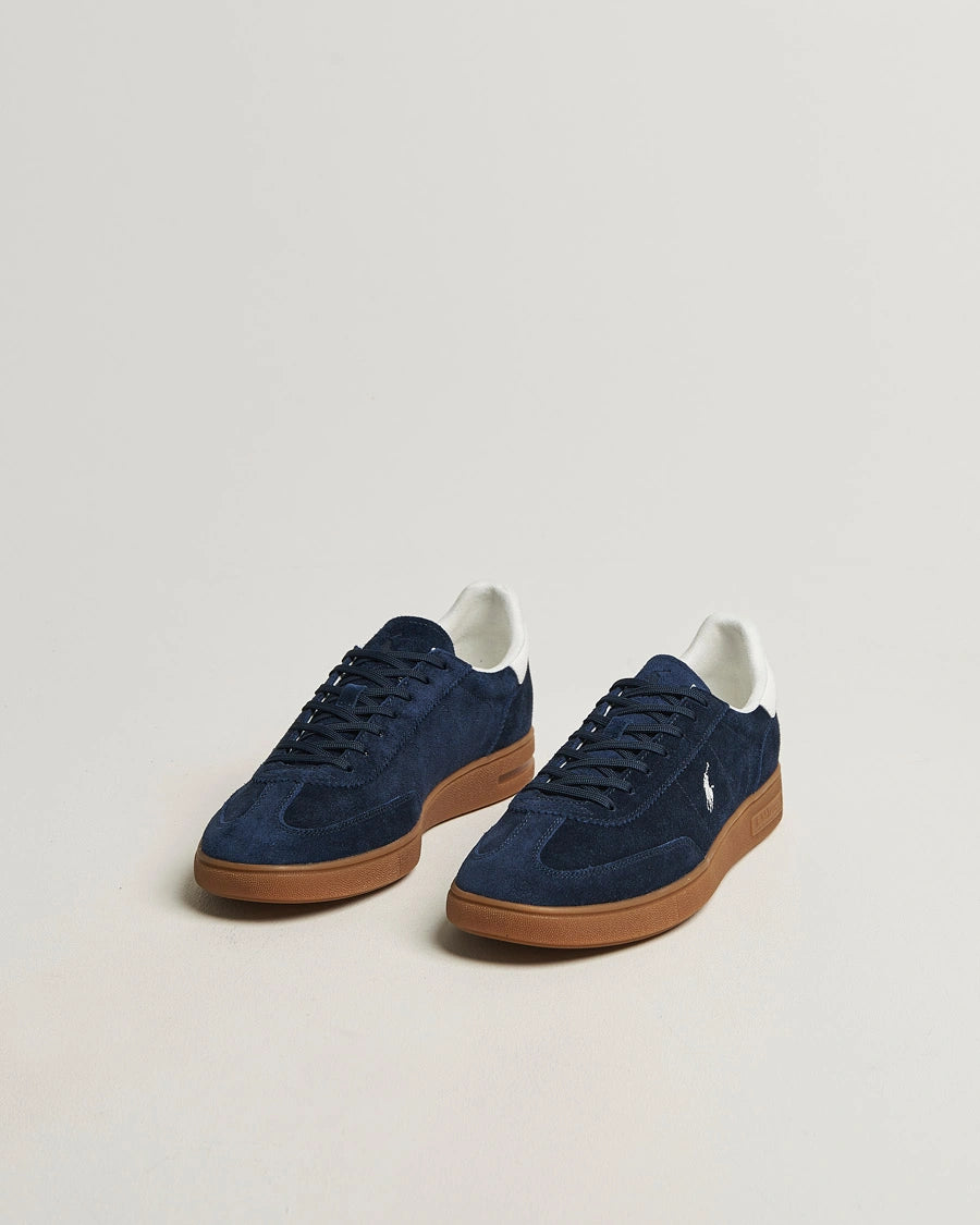 Polo Ralph Lauren Bedford Suede Trainers-Navy