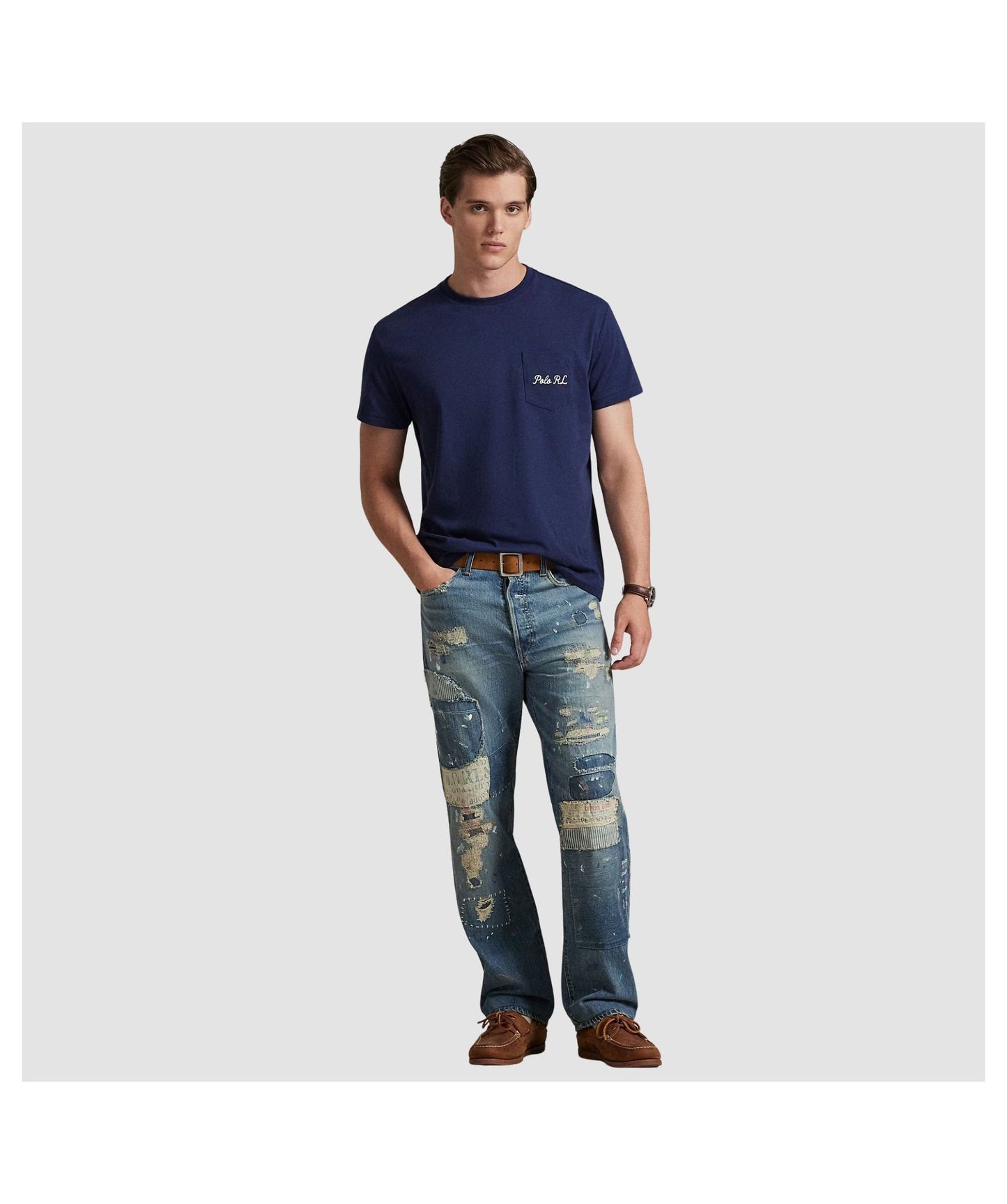 Polo Ralph Lauren Custom Slim Fit Polo Bear T-Shirt-Newport Navy