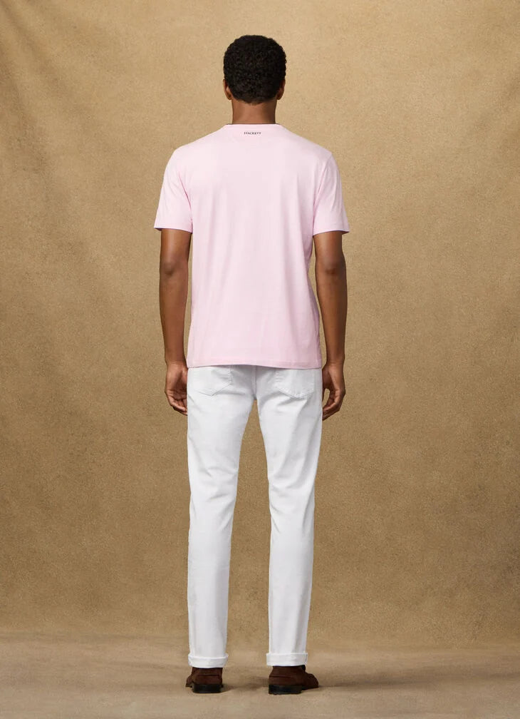 Hackett Heritage Classic Fit Number T-Shirt - Light Pink