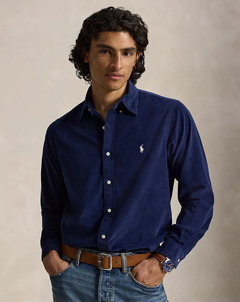 Polo Ralph Lauren Custom Fit Corduroy Shirt-Newport Navy
