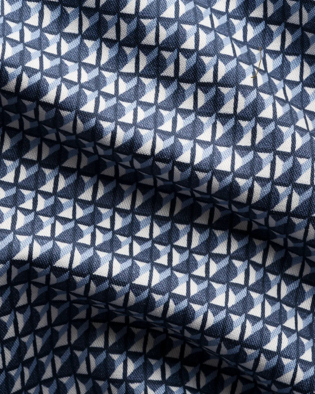 Eton Geometric Signature Twill Contemporary Fit Shirt-Blue