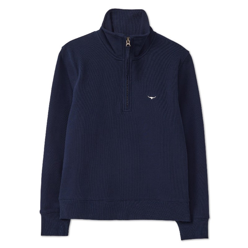 RM Williams Tricket Womens 1/4 Zip Sweatshirt-Navy