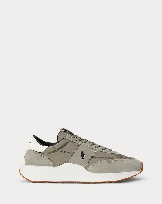 Polo Ralph Lauren Train 89 Suede Panelled Trainer-Earth Grey