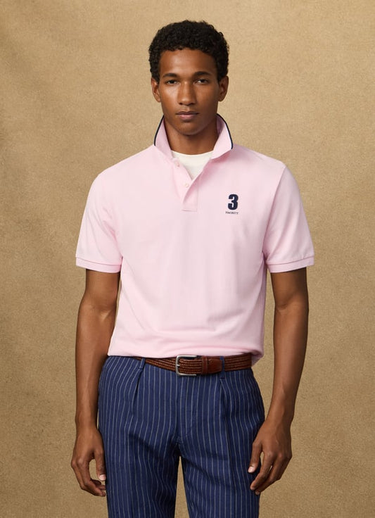 Hackett Heritage Classic Fit Number Polo - Light Pink