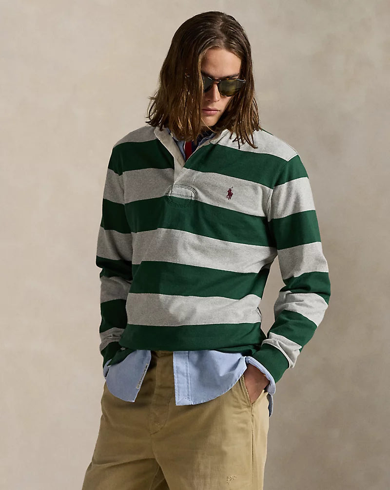 Polo Ralph Lauren Vintage Pine/Grey Iconic Rugby Shirt