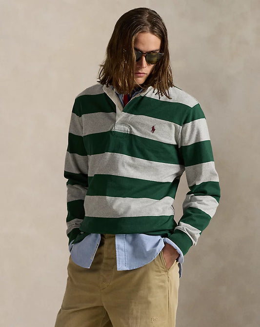 Polo Ralph Lauren Vintage Pine/Grey Iconic Rugby Shirt