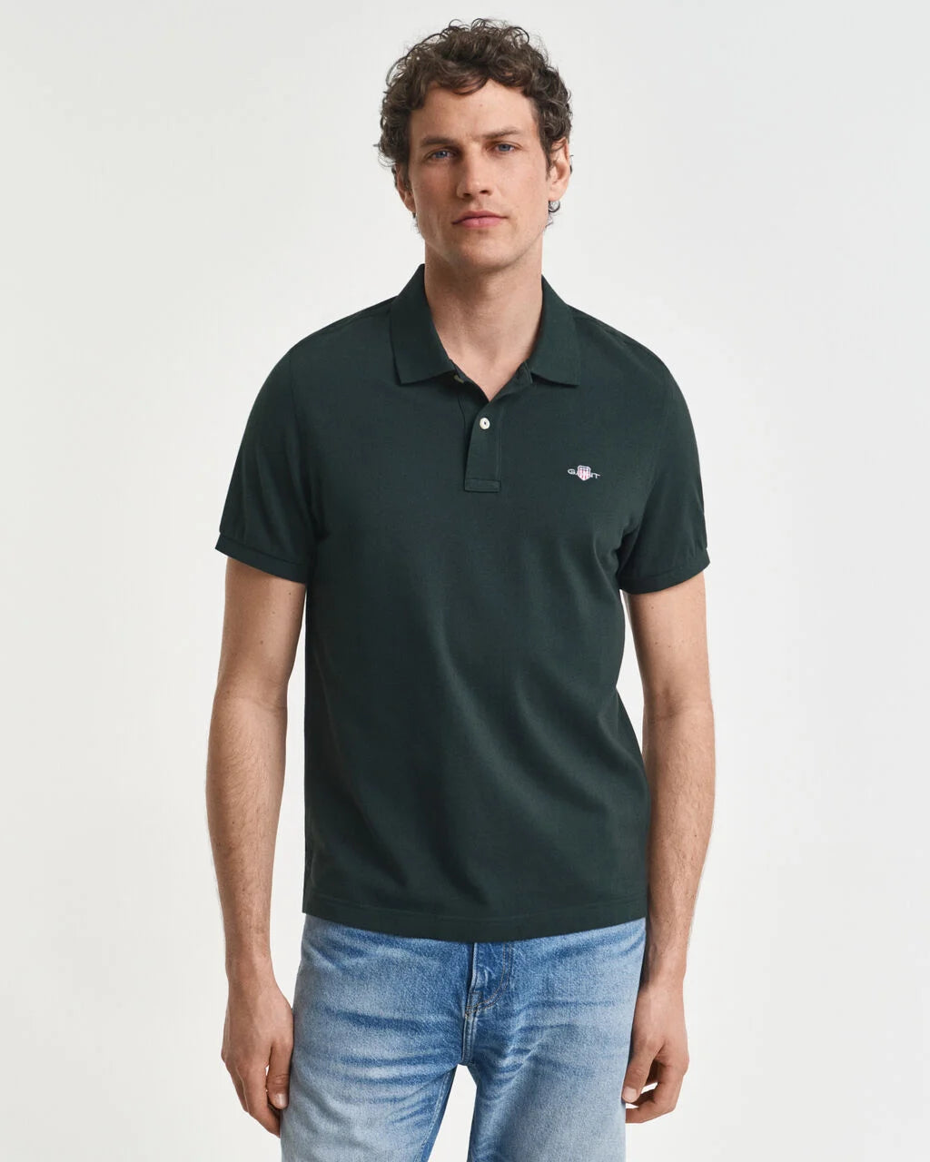 GANT Reg Fit Shield Pique Polo Shirt