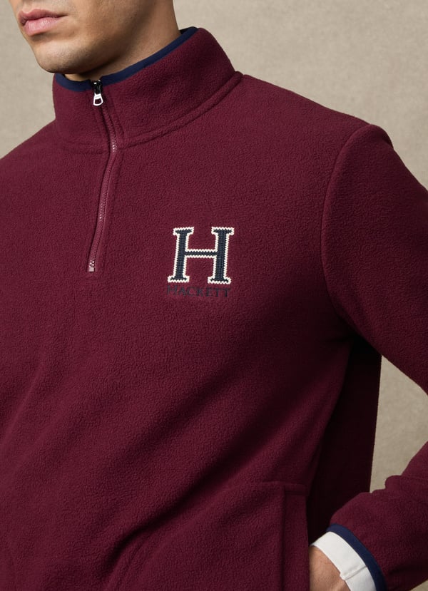 Hackett Logo Fleece 1/4 Zip Sweat