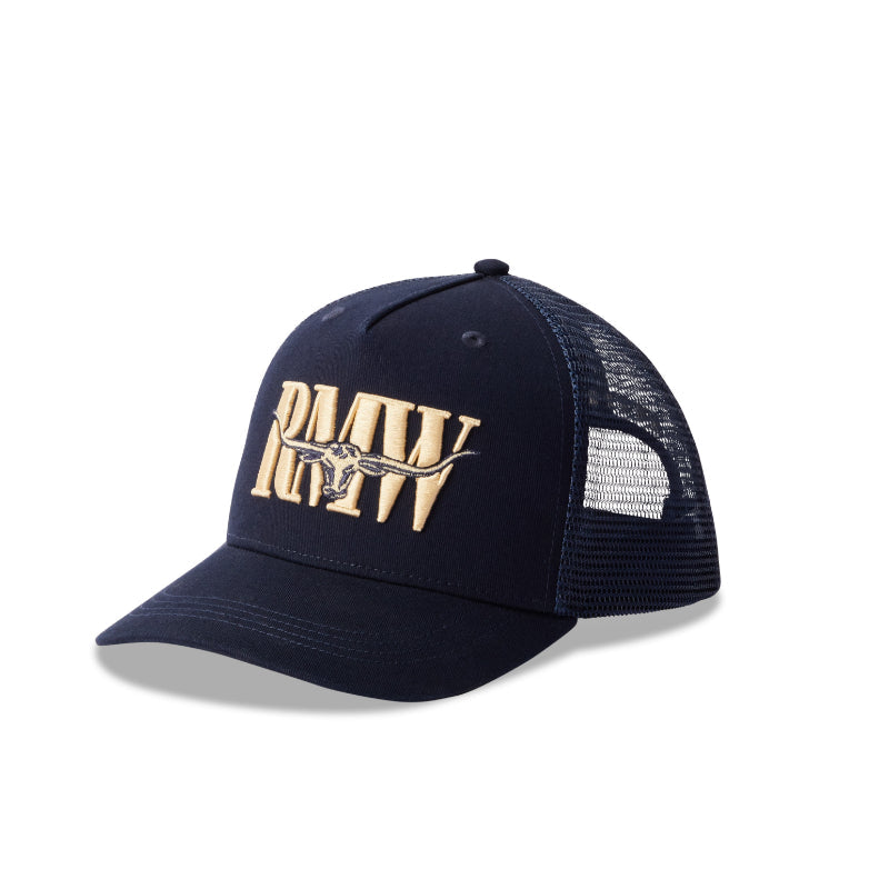 RM Williams Unisex Steershead Trucker Cap-Navy
