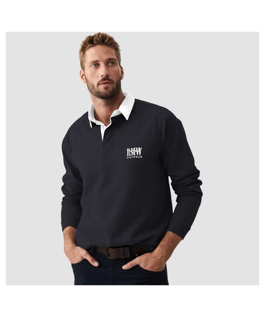RM Williams Navy Classic Rugby Shirt