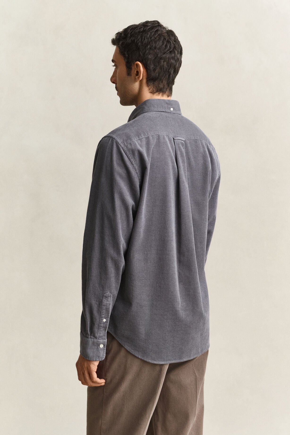 GANT Reg Fit Corduroy Shirt-Mid Grey