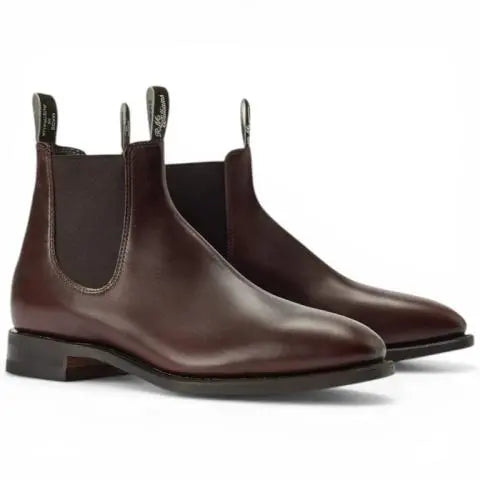 RM Williams Chocolate Raisin Pull-Up Leather Comfort Craftsman Boots
