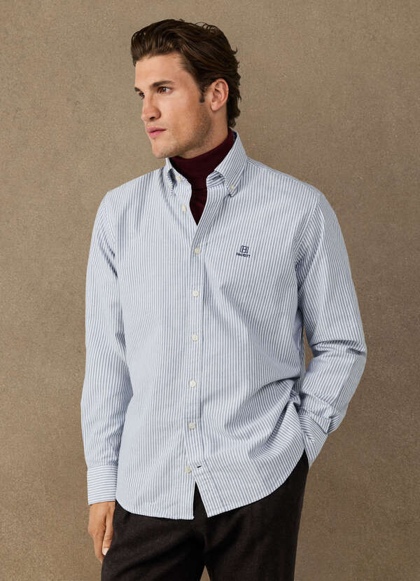 Hackett Heritage Classic Fit Striped Oxford Shirt-Old Navy