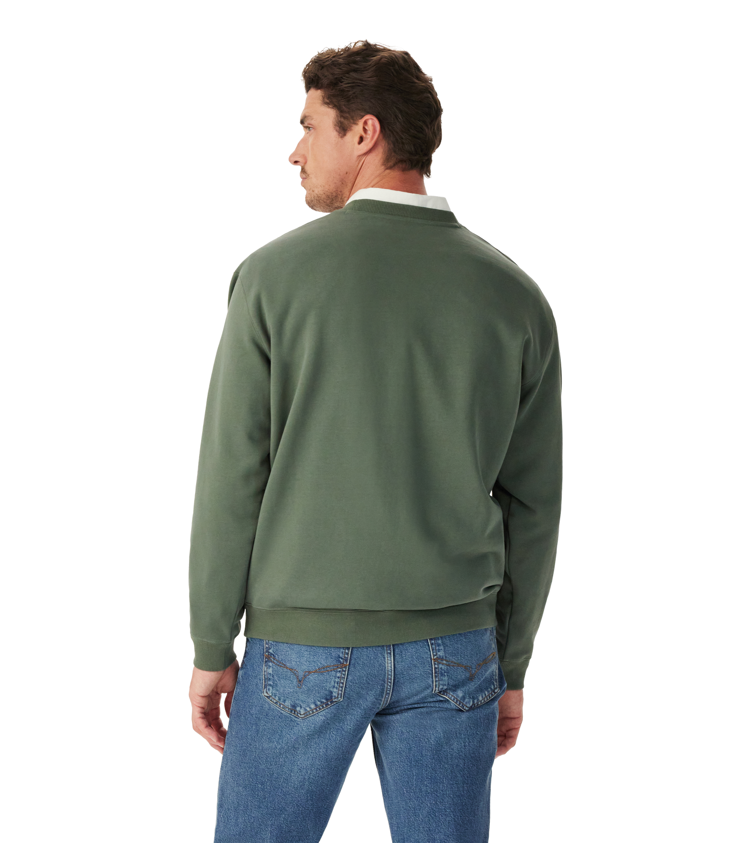 RM Williams Heritage Crew Sweatshirt-Spruce Green