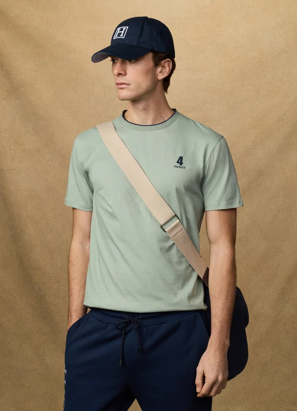 Hackett Heritage Classic Fit Number T-Shirt - Sage Green