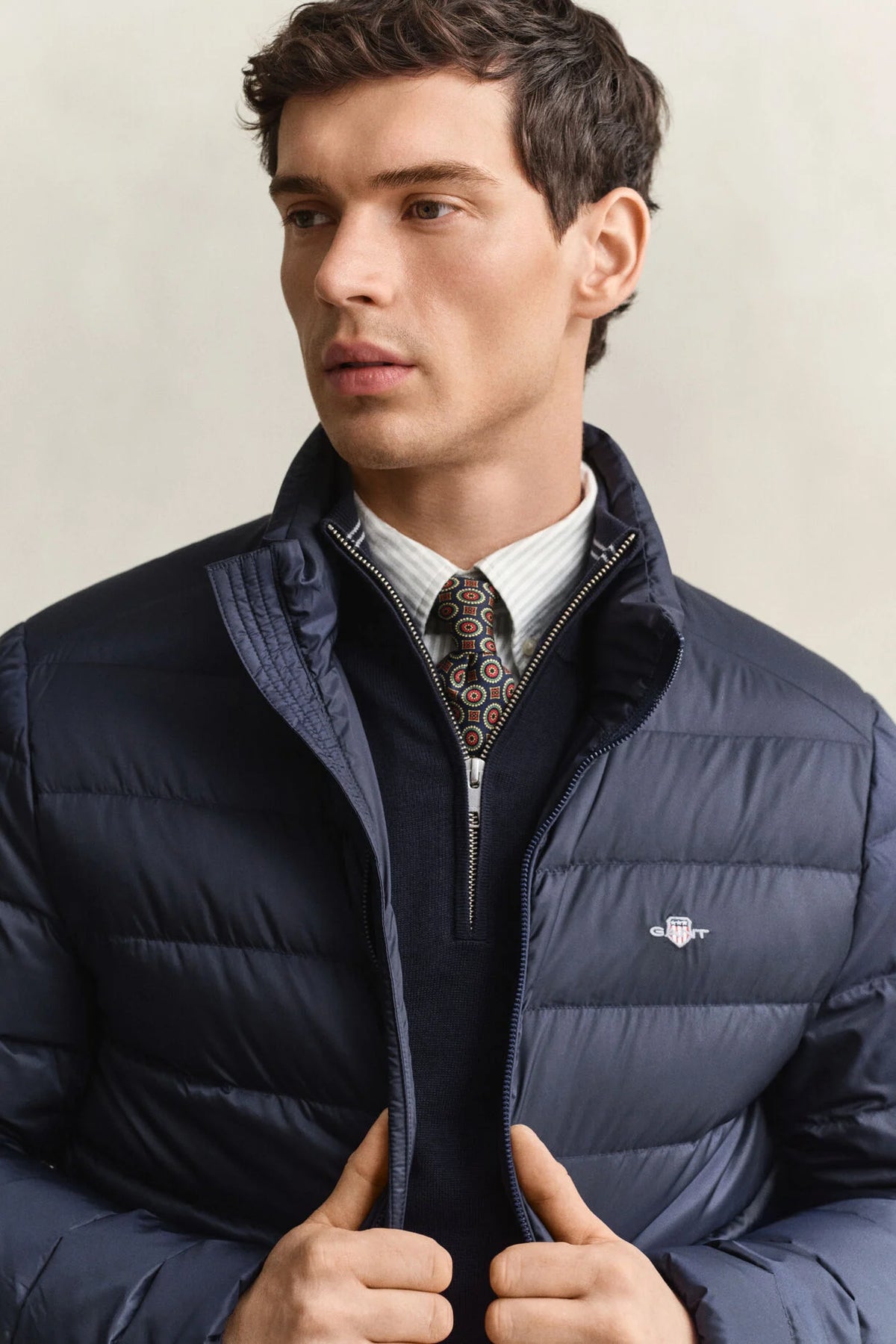 GANT Light Down Jacket-Evening Blue