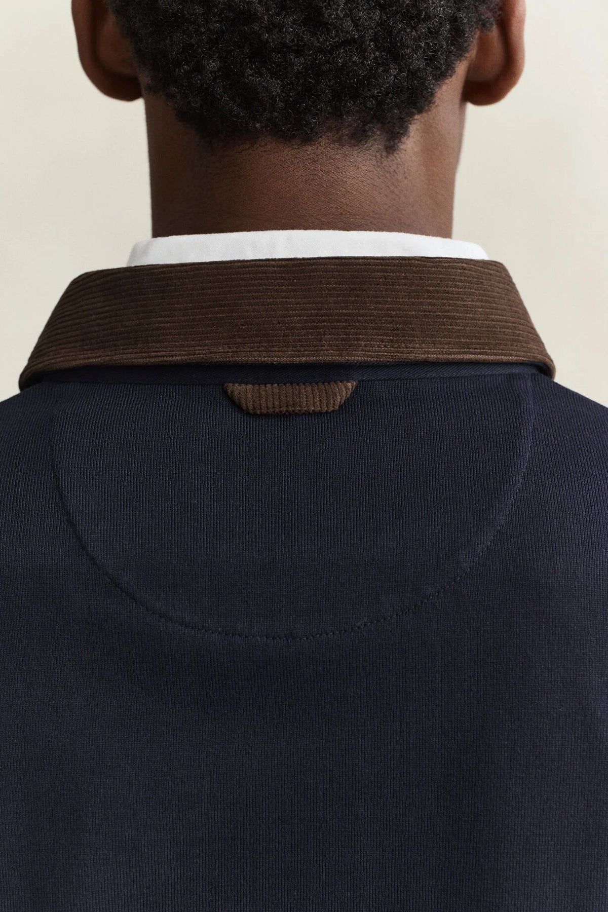 GANT Reg Fit Corduroy Collar Rugger-Evening Blue