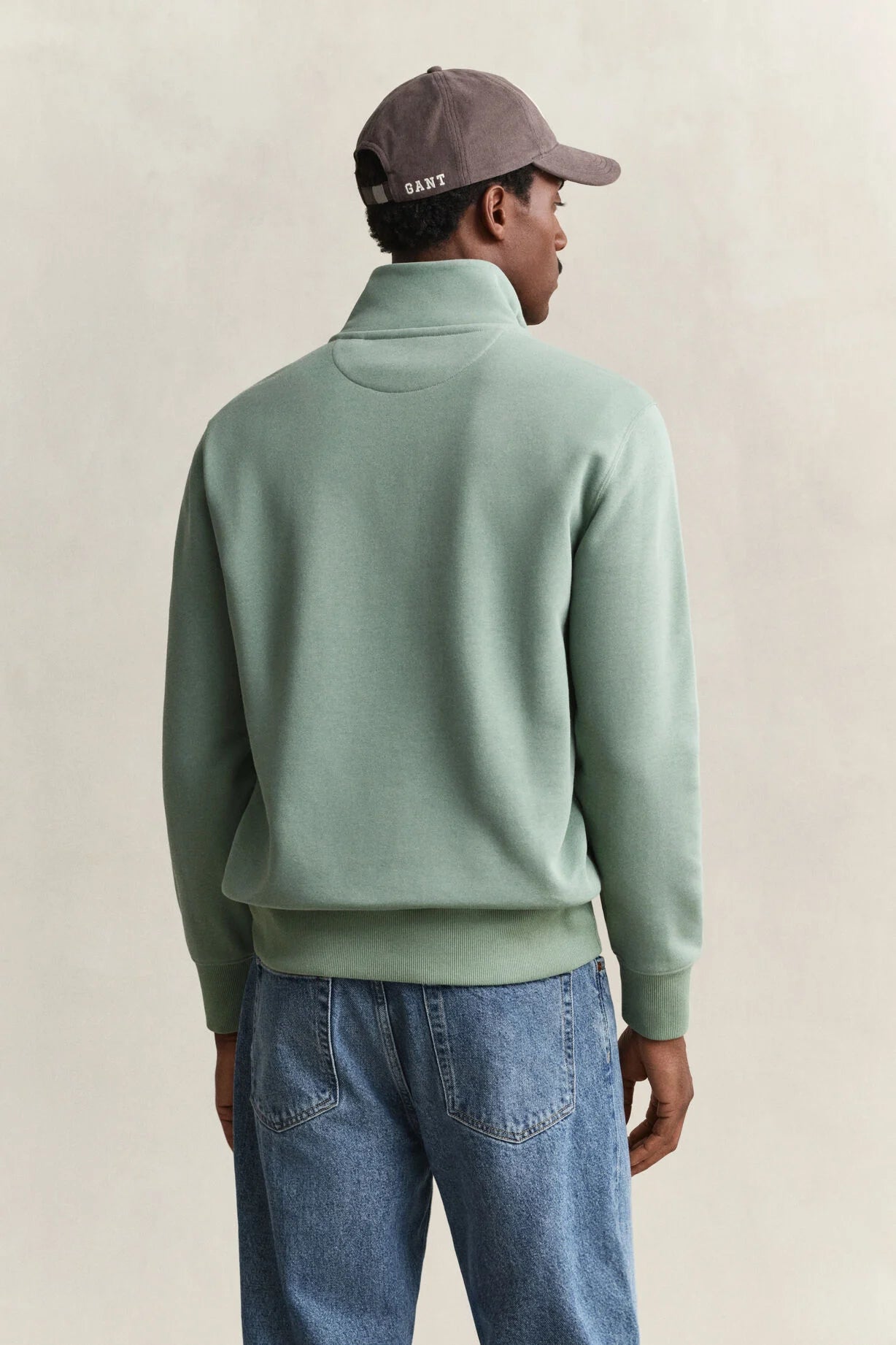 GANT Shield Half-Zip Sweatshirt-Surplus Mint