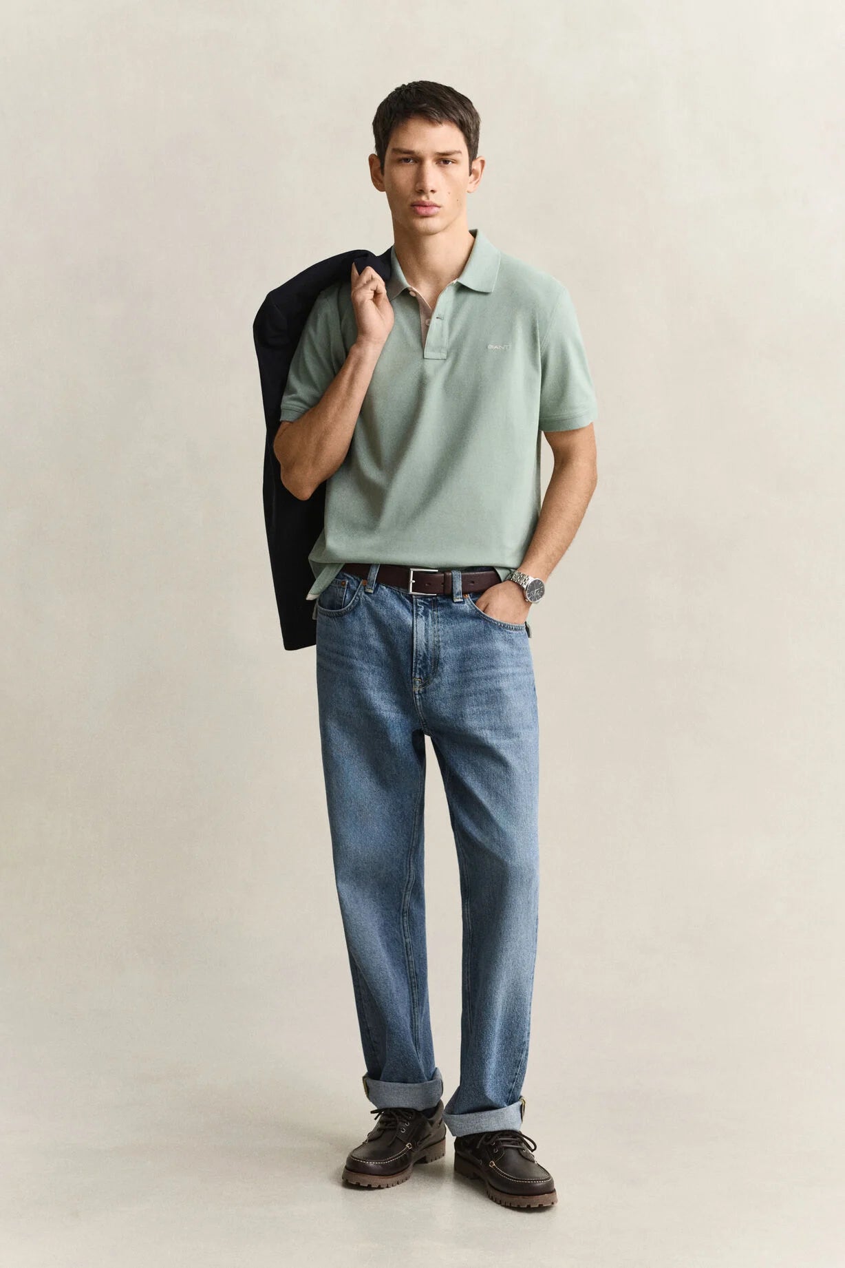GANT Contrast Pique Polo Shirt-Surplus Mint