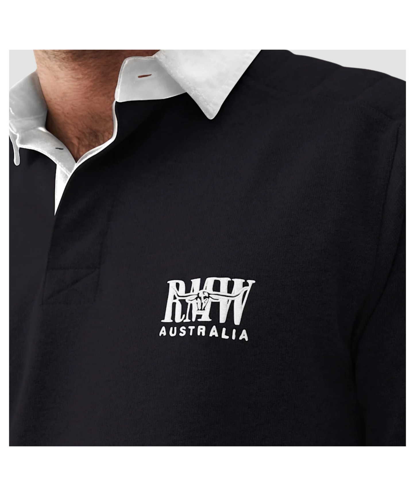 RM Williams Navy Classic Rugby Shirt