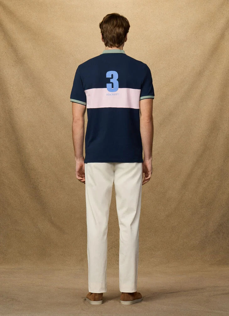 Hackett Heritage Classic Fit Back Panel Polo - Sage Green