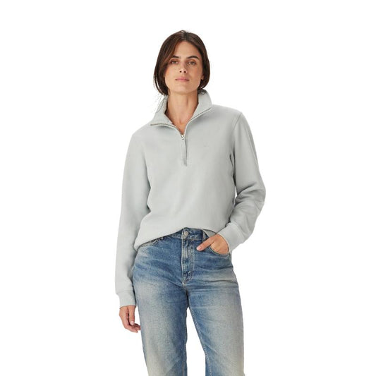 RM Williams Tricket Womens 1/4 Zip Sweatshirt-Salt