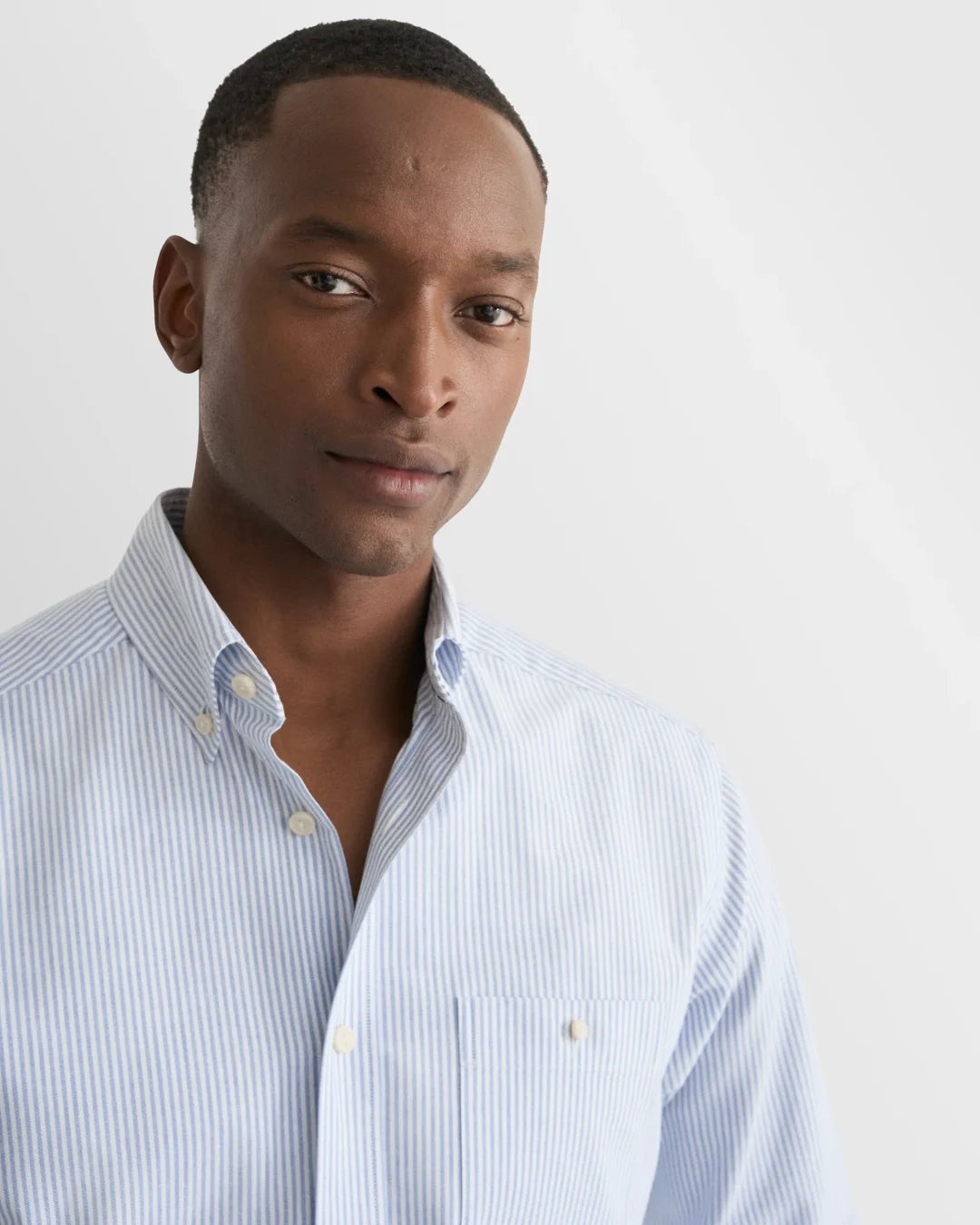 Eton Striped Oxford Shirt-Blue
