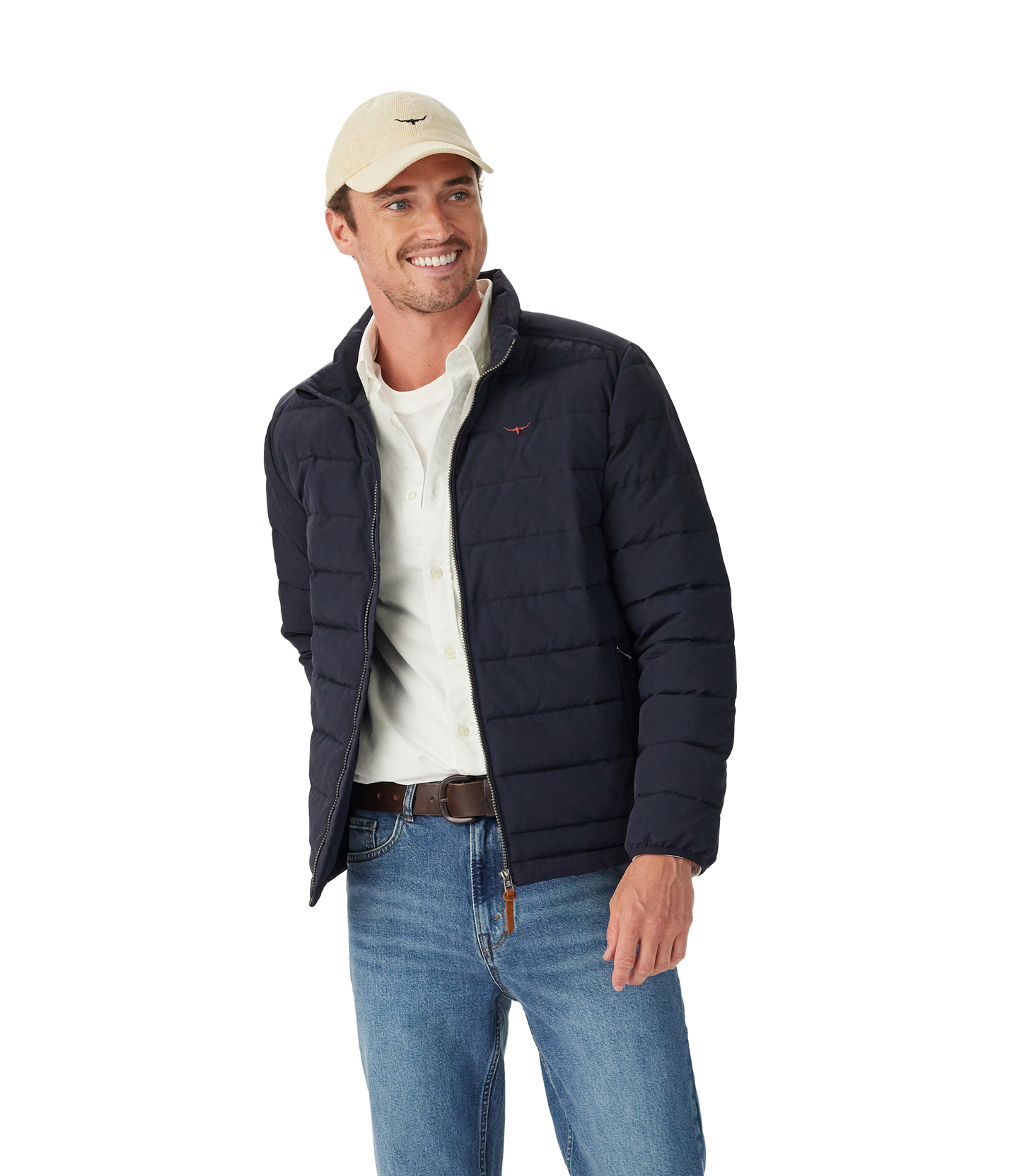 RM Williams Rydal Padded Jacket-Navy