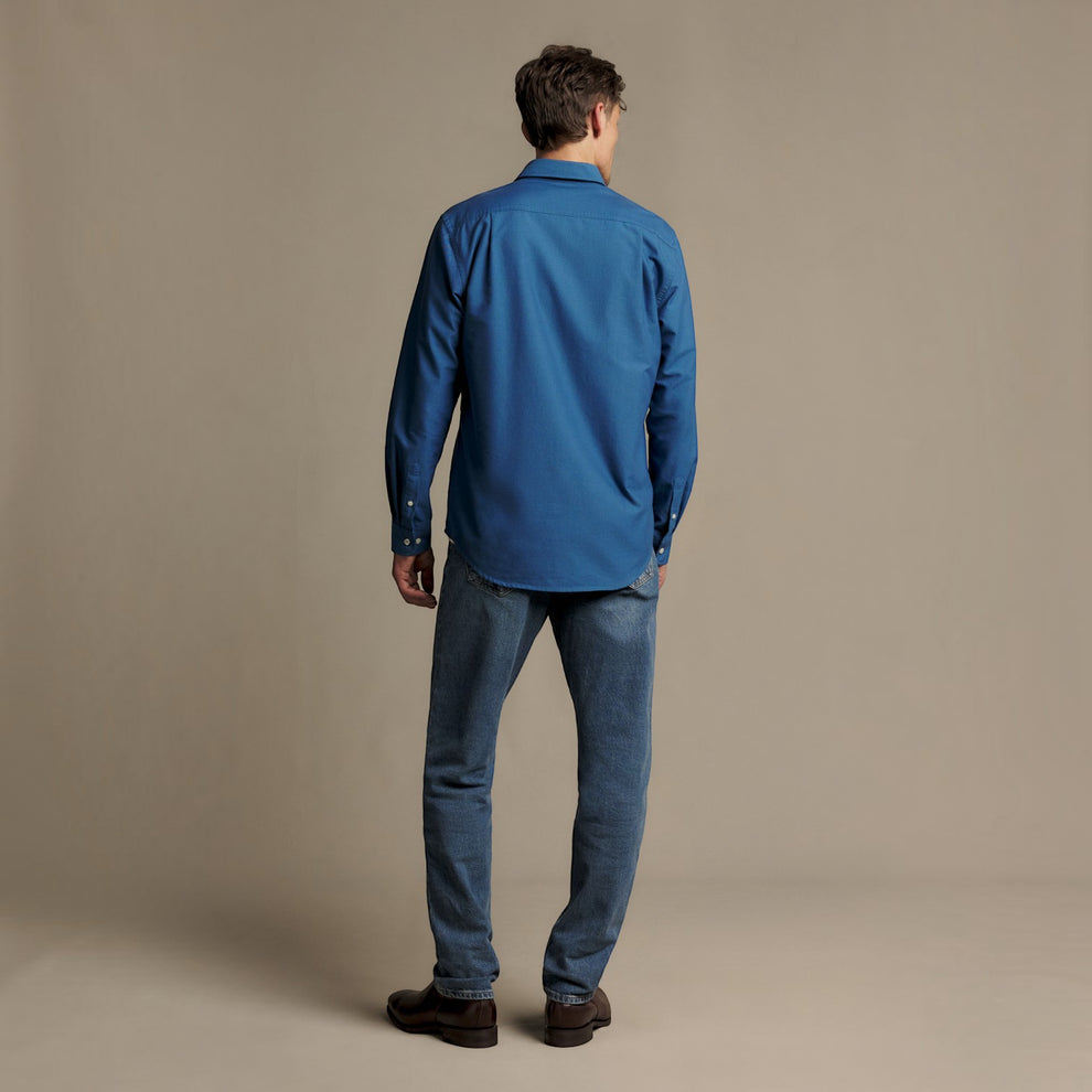 RM Williams Clapton Oxford Shirt-Blue
